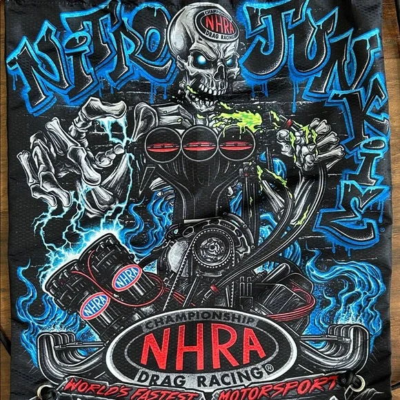 Nitro Junkies Black Drawstring Backpack - Picture 4 of 4